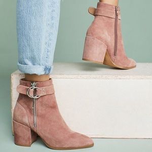 BNIB Steven by Steve Madden Pink Suede Booties